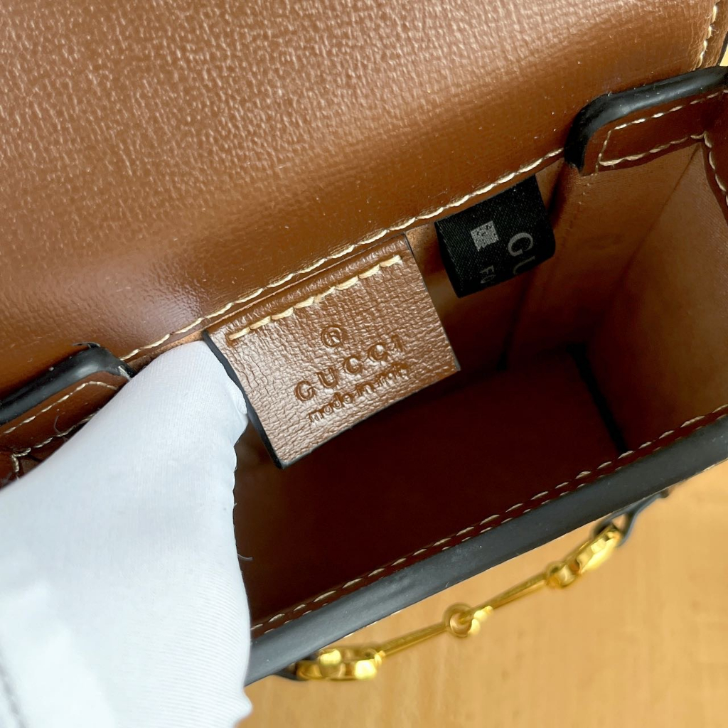 Túi Xách gucci 100% Nguyên Bản 1955 Có Khóa Ngựa Thời Trang unisex 625615