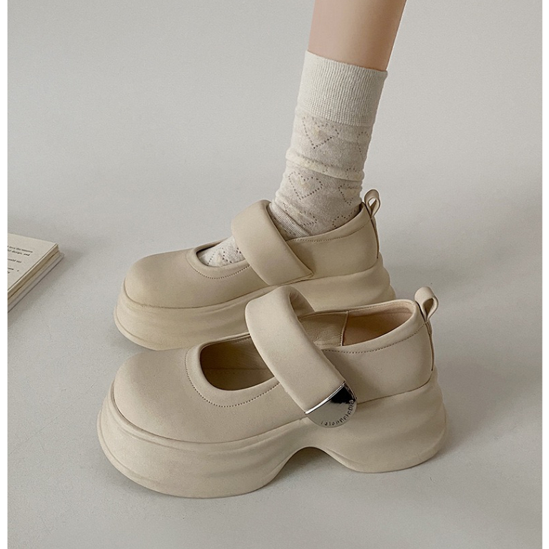 Giày Đế Dày Tăng Chiều Cao 6cm Chống Trượt Phong Cách lolita Thời Trang 2023 Cho Nữ