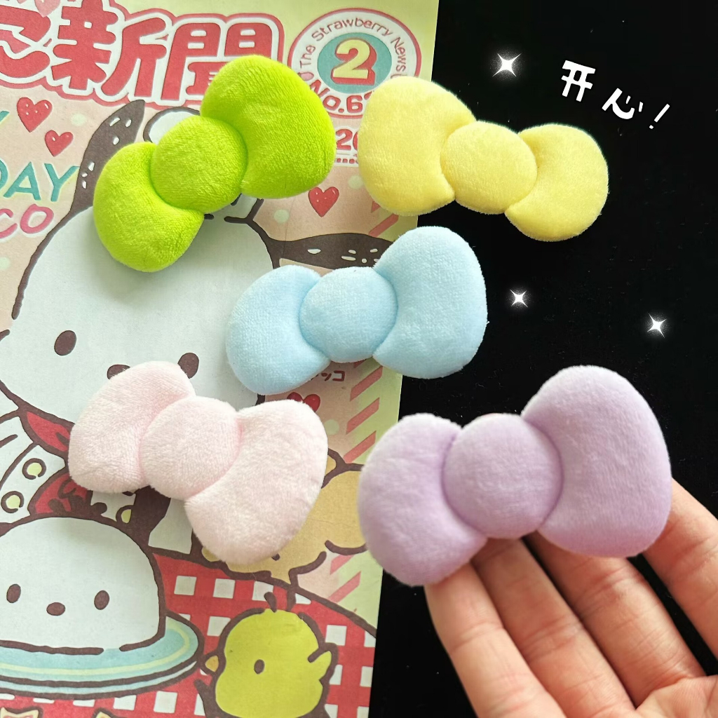 Dễ Thương Kẹp Tóc Nơ Màu Kẹo Ngọt Xinh Xắn