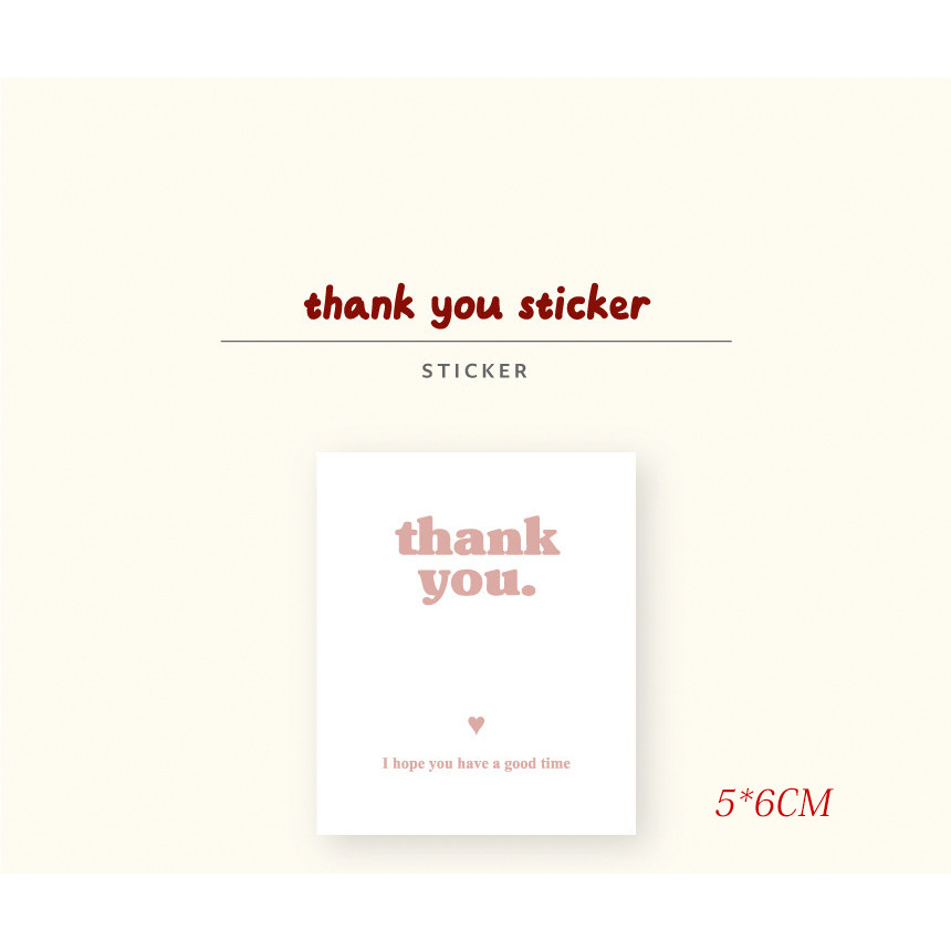 Ohaya Nhãn Dán thank you Tối Giản In Chữ thank you Dùng Trang Trí Gói Quà Sinh Nhật