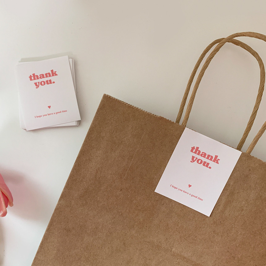 Ohaya Nhãn Dán thank you Tối Giản In Chữ thank you Dùng Trang Trí Gói Quà Sinh Nhật