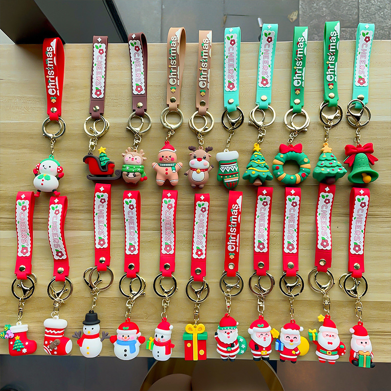 Móc Chìa Khóa Xe Hơi / Balo / Búp Bê Hoạt Hình coffeejoy Giáng Sinh Dễ Thương