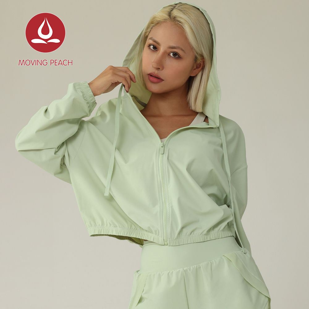 MOVING PEACH áo hoodie chống nắng Áo Khoác Gió Thể Thao Chống Tia uv Thư Giãn Phù Hợp Cho Chạy Bộ Ngoài Trời Cho Nữ ASS