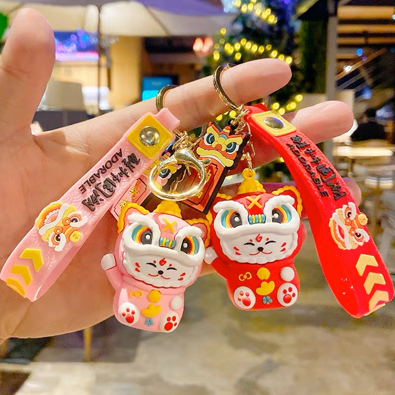 Móc Khóa Hình Mèo May Mắn Năm Mới 2023 Bằng Nhựa Acrylic
