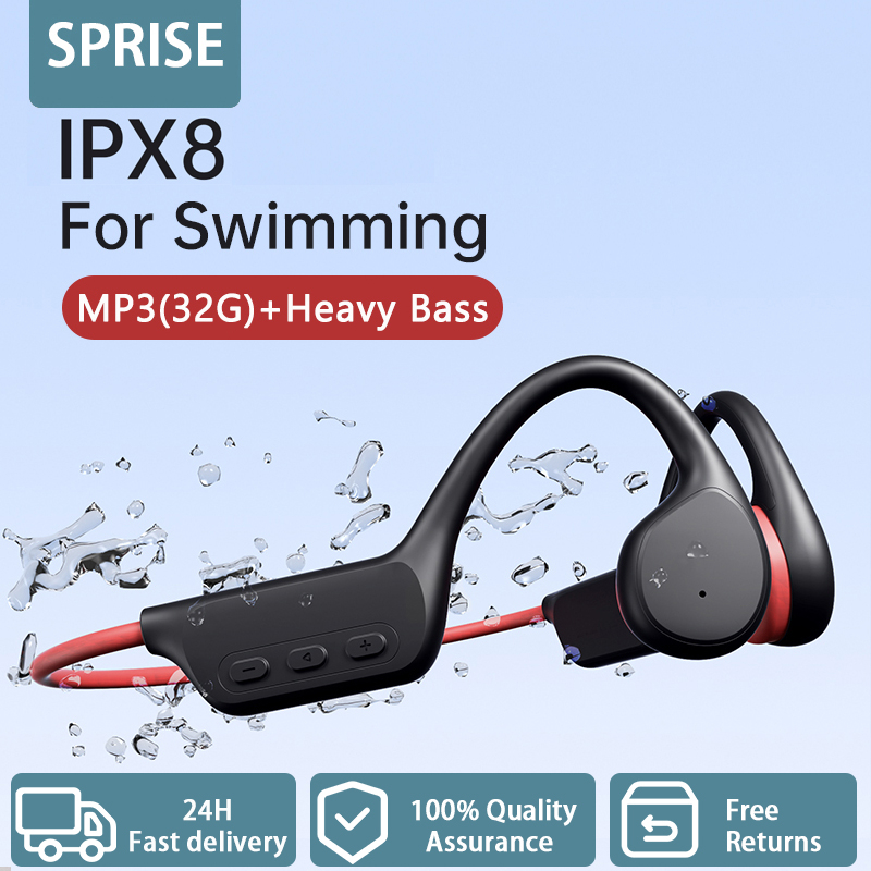 SPRISE X7 Tai nghe Bluetooth bơi dẫn truyền xương với khả năng chống nước sâu MP3 IPX8