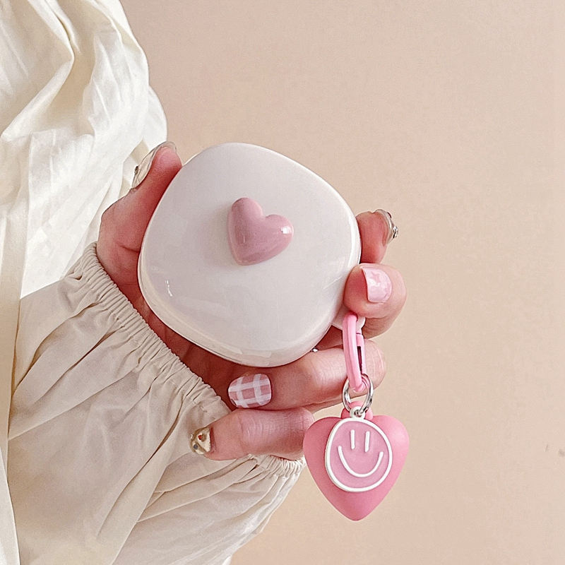 Vỏ bảo vệ hộp sạc tai nghe không dây Baseus Encok WM01 TWS WM01 họa tiết trái tim/nơ đáng yêu có móc khóa trang trí