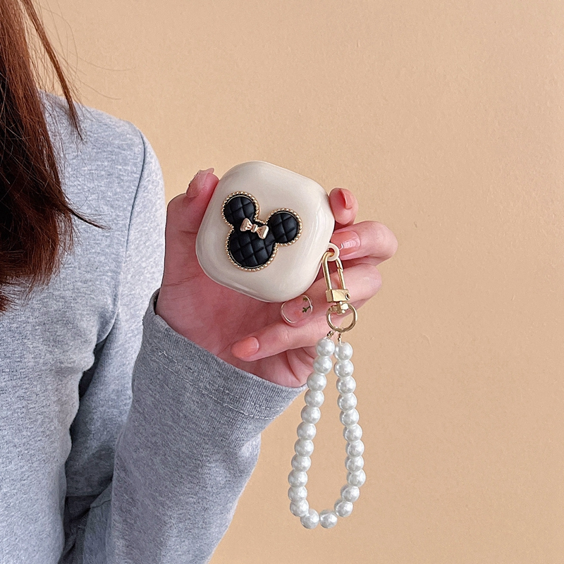 Vỏ bảo vệ hộp sạc tai nghe không dây Baseus Encok WM01 TWS WM01 họa tiết trái tim/nơ đáng yêu có móc khóa trang trí