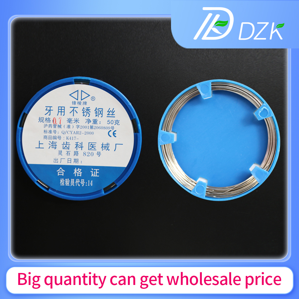 Cuộn Chỉ Nha Khoa Bằng Thép Không Gỉ 0.6mm-1.0mm 50g Orthodontic Dental Stainless Steel Wire