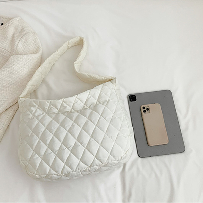 Túi xách đeo chéo FAWORK họa tiết hình thoi phối dây kéo phong cách Hàn Quốc thời trang dành cho nữ