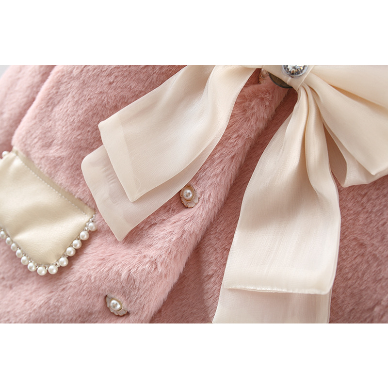 Áo Khoác Dài Tay Đính Nơ Thời Trang Thu Đông Mới 2023 Cho Bé Gái 0-3 Tuổi