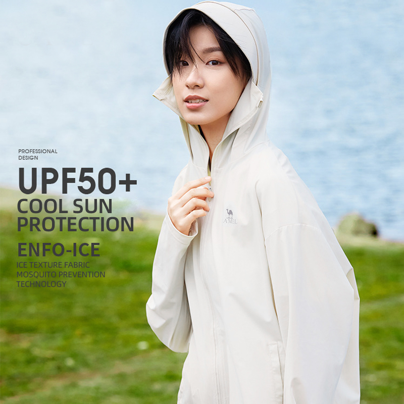 Áo Khoác Len Dệt Kim Có Mũ Trùm Chống Nắng upf50 Thời Trang Dành Cho Nữ