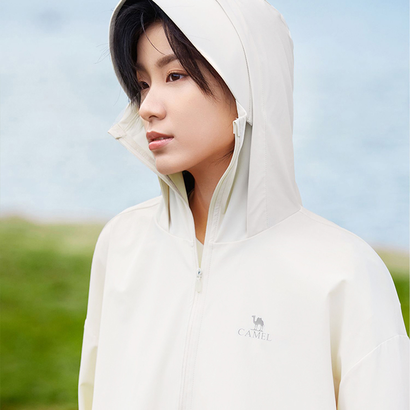 Áo Khoác Len Dệt Kim Có Mũ Trùm Chống Nắng upf50 Thời Trang Dành Cho Nữ