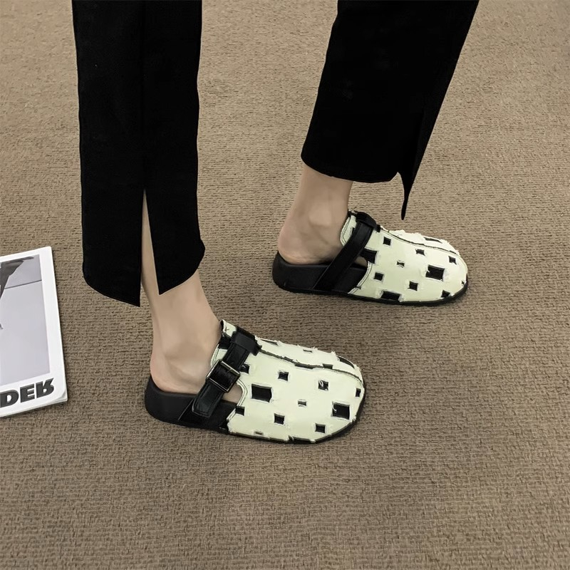 Dép Denim Hở Ngón Cài Khóa Dày Dặn Phong Cách Đường Phố Thời Trang Mùa Hè Cá Tính Dành Cho Nữ
