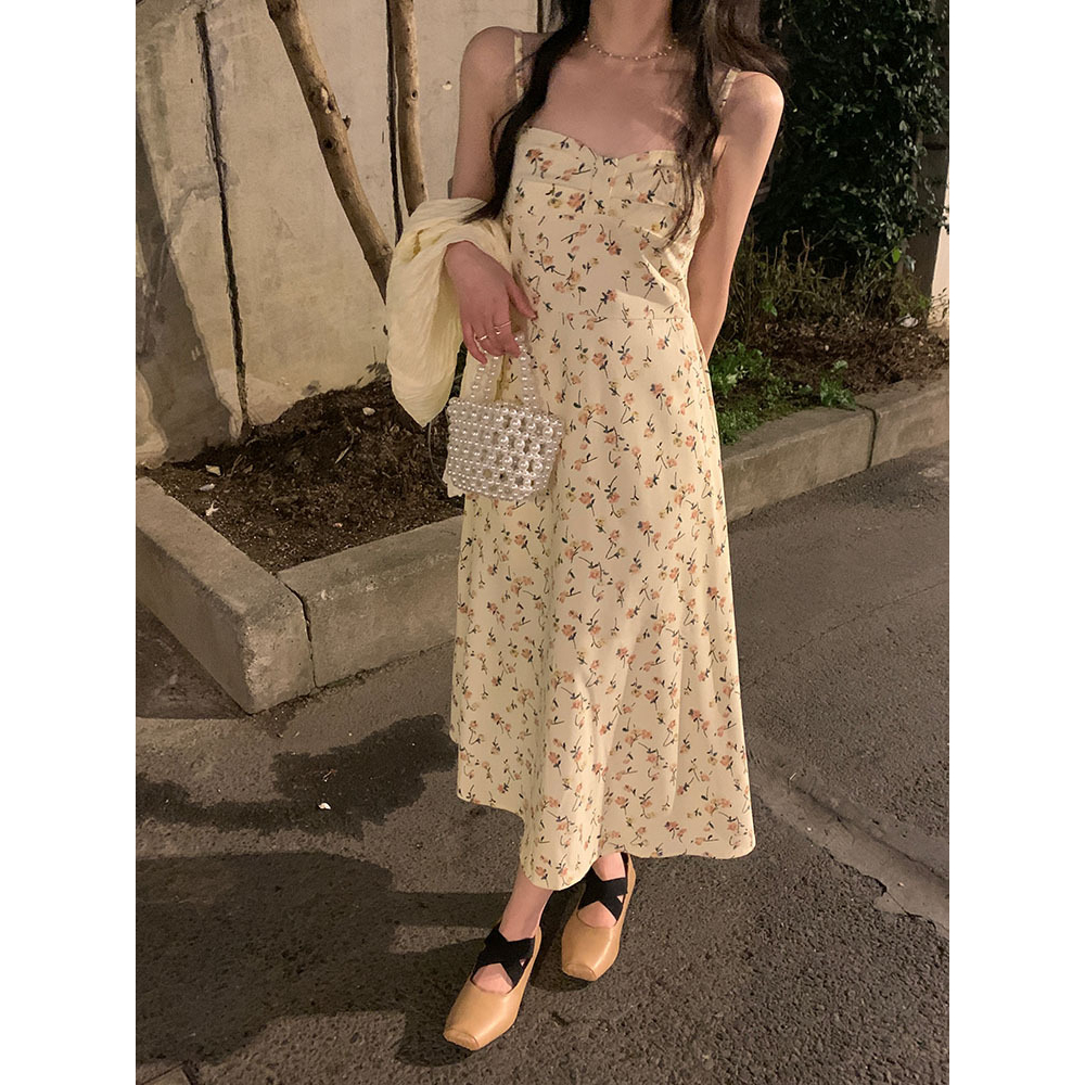 XIN LAN YA SHE Đầm Hoa Thời Trang Hàn Quốc Dành Cho Nữ