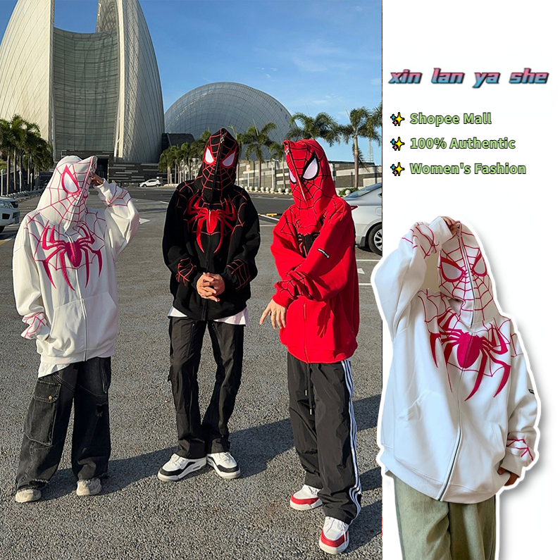 XIN LAN YA SHE Áo Sweater Nữ Thời Trang Hàn Quốc Người Nhện