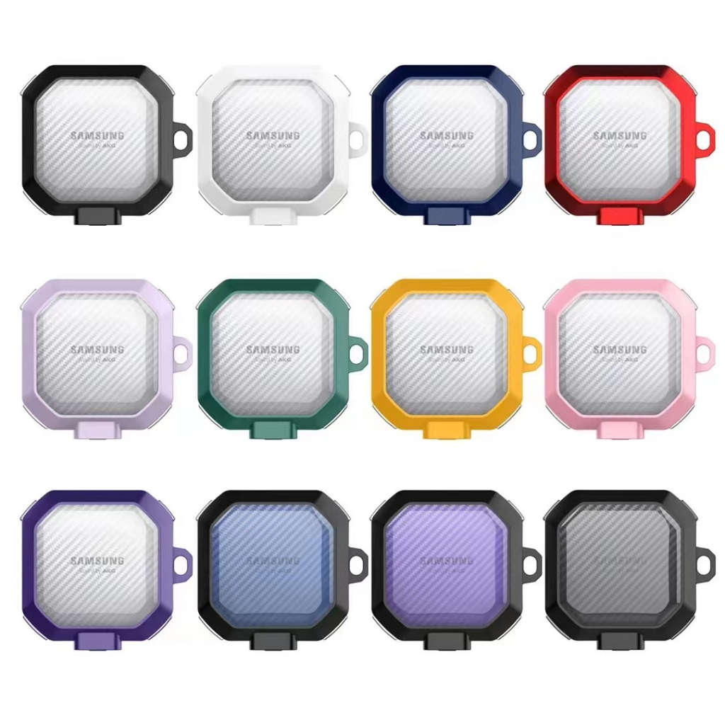 Ốp Bao Da Điện Thoại Trong Suốt Họa Tiết Sợi carbon Cho samsung galaxy buds 2 pro samsung galaxy buds live 2 pro buds2 2pro