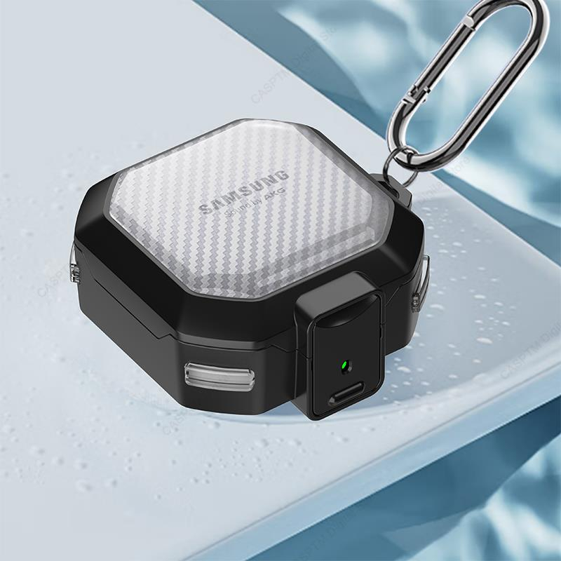 Ốp Bao Da Điện Thoại Trong Suốt Họa Tiết Sợi carbon Cho samsung galaxy buds 2 pro samsung galaxy buds live 2 pro buds2 2pro