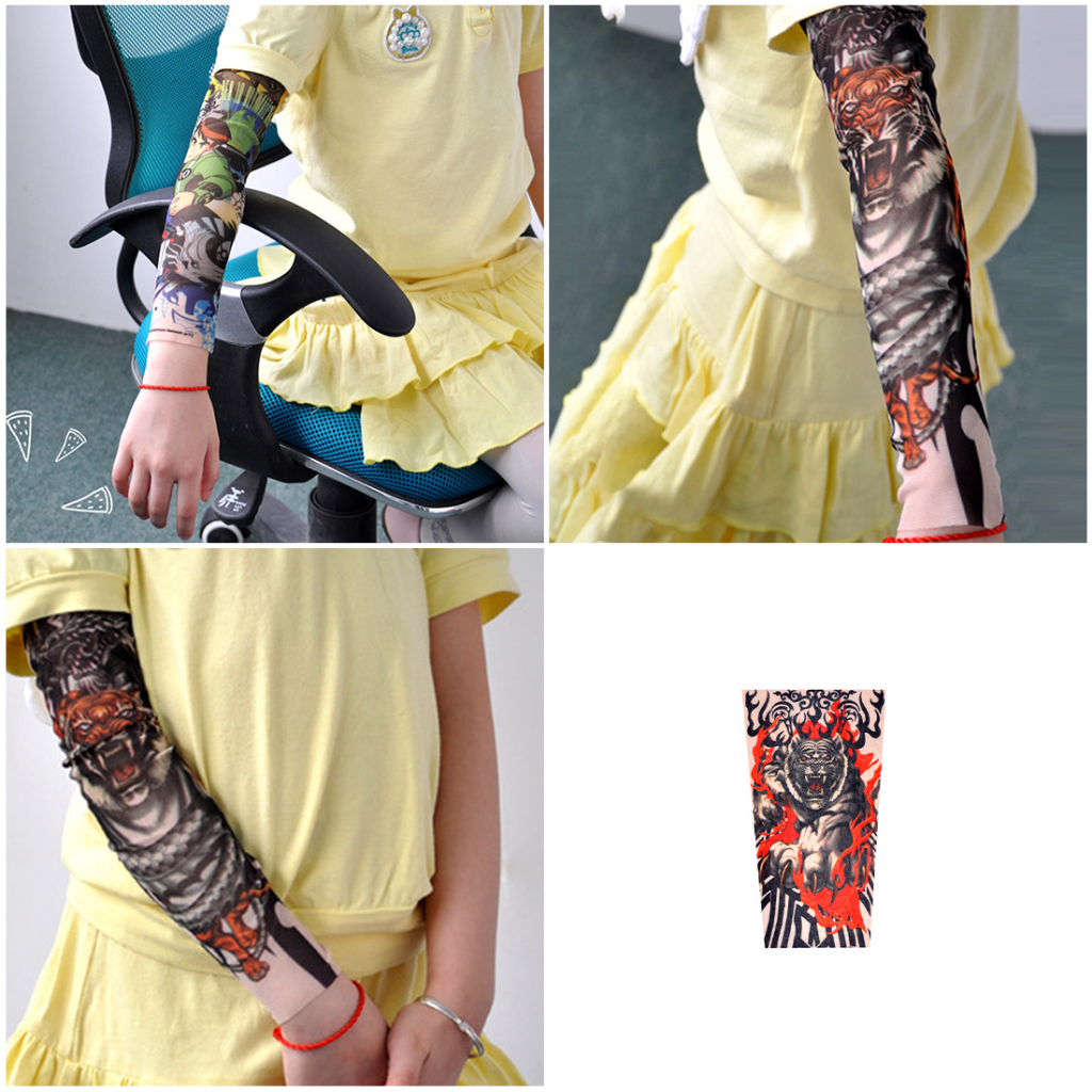 Găng Tay Chống Nắng Hình Xăm Phong Cách Hip Hop