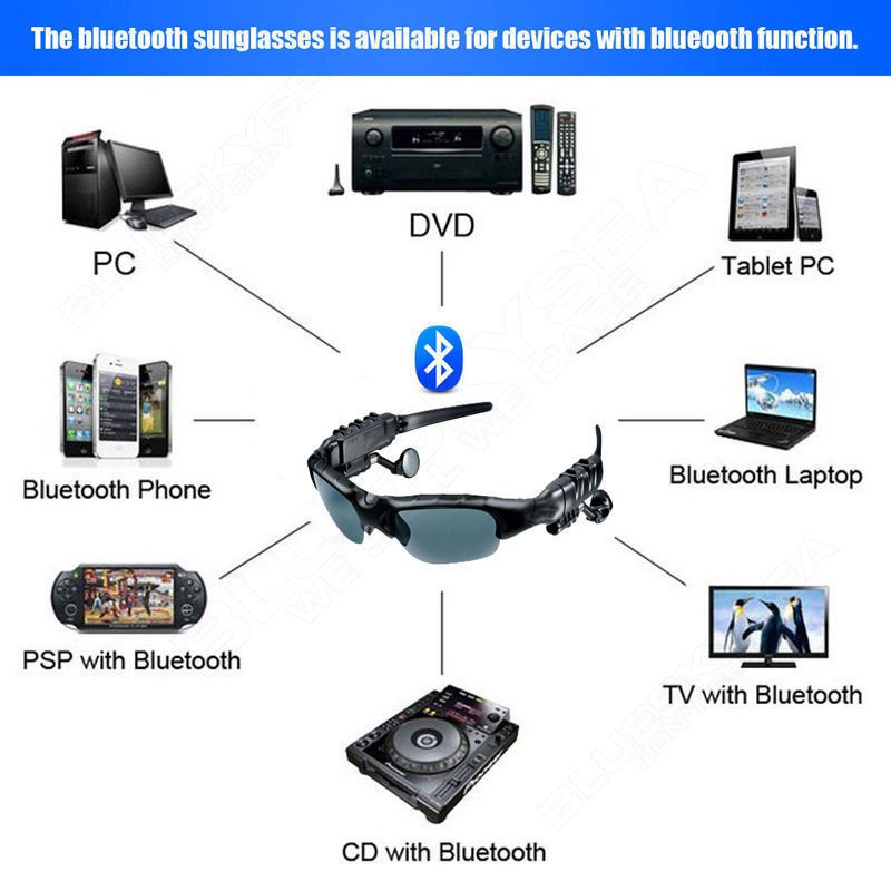 Kính Mát Tích Hợp Tai Nghe bluetooth Không Dây