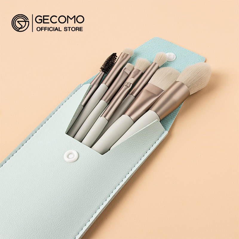 Gecomo set 8 Cọ Trang Điểm Mắt Môi Phấn Nền Phấn Má Hồng mini Mềm Mại Tiện Lợi Cho Du Lịch