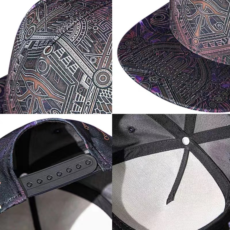 Mũ Lưỡi Trai Thời Trang hip hop Chất Lượng Cao In Họa Tiết vintage Có Thể Điều Chỉnh Kích Thước Cho Nam Và Nữ