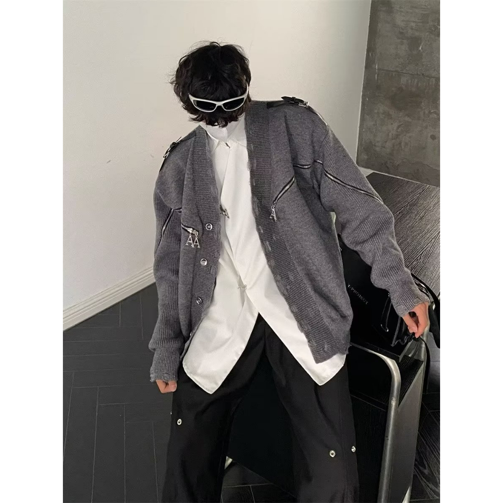 Áo len nam phong cách Hàn Quốc năng dộng thời trang mùa dông áo Sweater tay dài dáng rộng thời trang mới thu đông phong cách thiết kế zipper