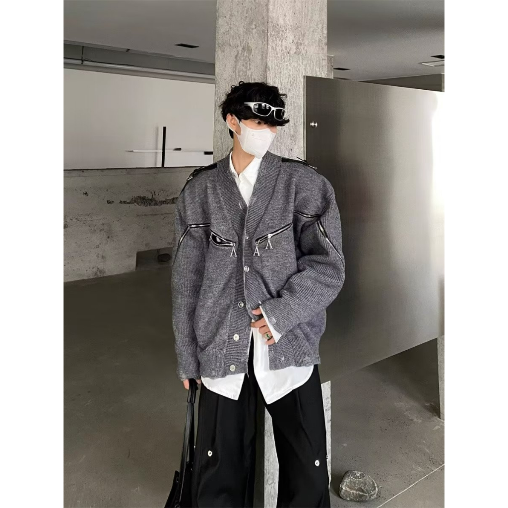 Áo len nam phong cách Hàn Quốc năng dộng thời trang mùa dông áo Sweater tay dài dáng rộng thời trang mới thu đông phong cách thiết kế zipper