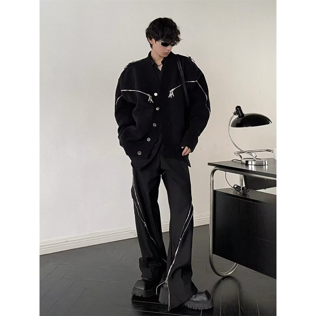 Áo len nam phong cách Hàn Quốc năng dộng thời trang mùa dông áo Sweater tay dài dáng rộng thời trang mới thu đông phong cách thiết kế zipper