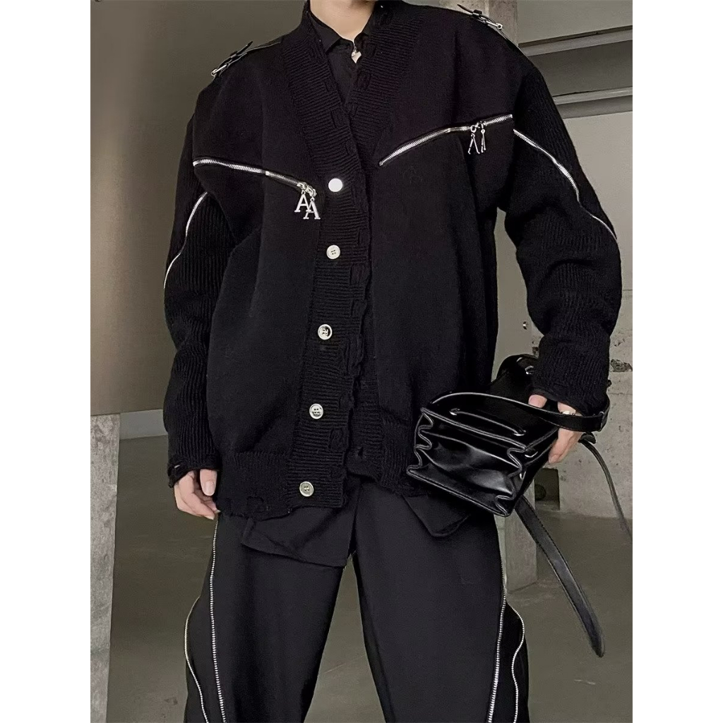 Áo len nam phong cách Hàn Quốc năng dộng thời trang mùa dông áo Sweater tay dài dáng rộng thời trang mới thu đông phong cách thiết kế zipper