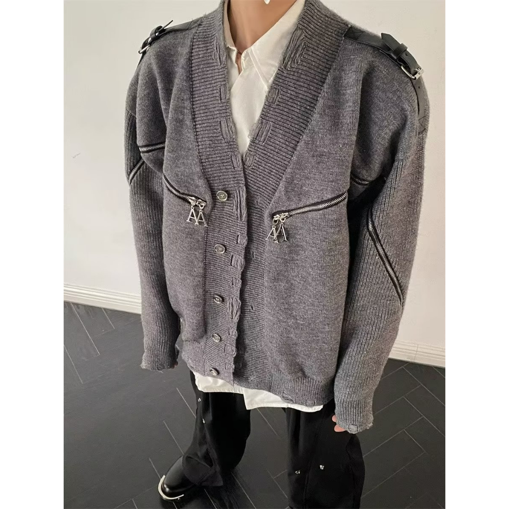 Áo len nam phong cách Hàn Quốc năng dộng thời trang mùa dông áo Sweater tay dài dáng rộng thời trang mới thu đông phong cách thiết kế zipper