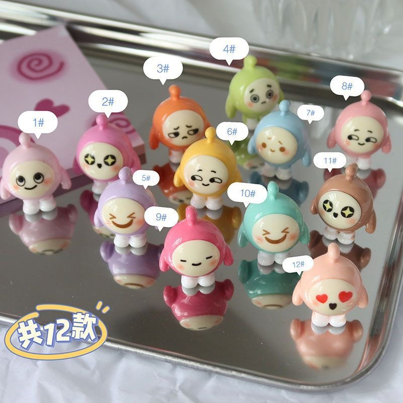 Dễ Thương Móc Khóa Quả Trứng Búp Bê Hoạt Hình mini Nhiều Màu Sắc Sáng Bóng