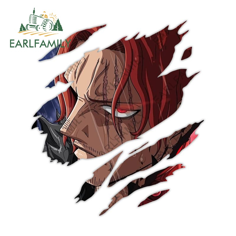 Miếng Dán Trang Trí Xe Hơi Họa Tiết Hoạt Hình One Piece 13Cmx11.4Cm Chống Thấm Nước / Trầy Xước