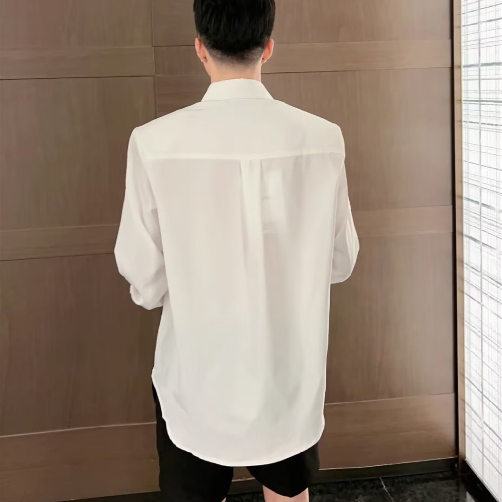 Áo Sơ Mi Tay Dài Dáng Rộng In Họa Tiết graffiti Thời Trang Mùa Xuân Cho Nam Giới Có Size m-3xl