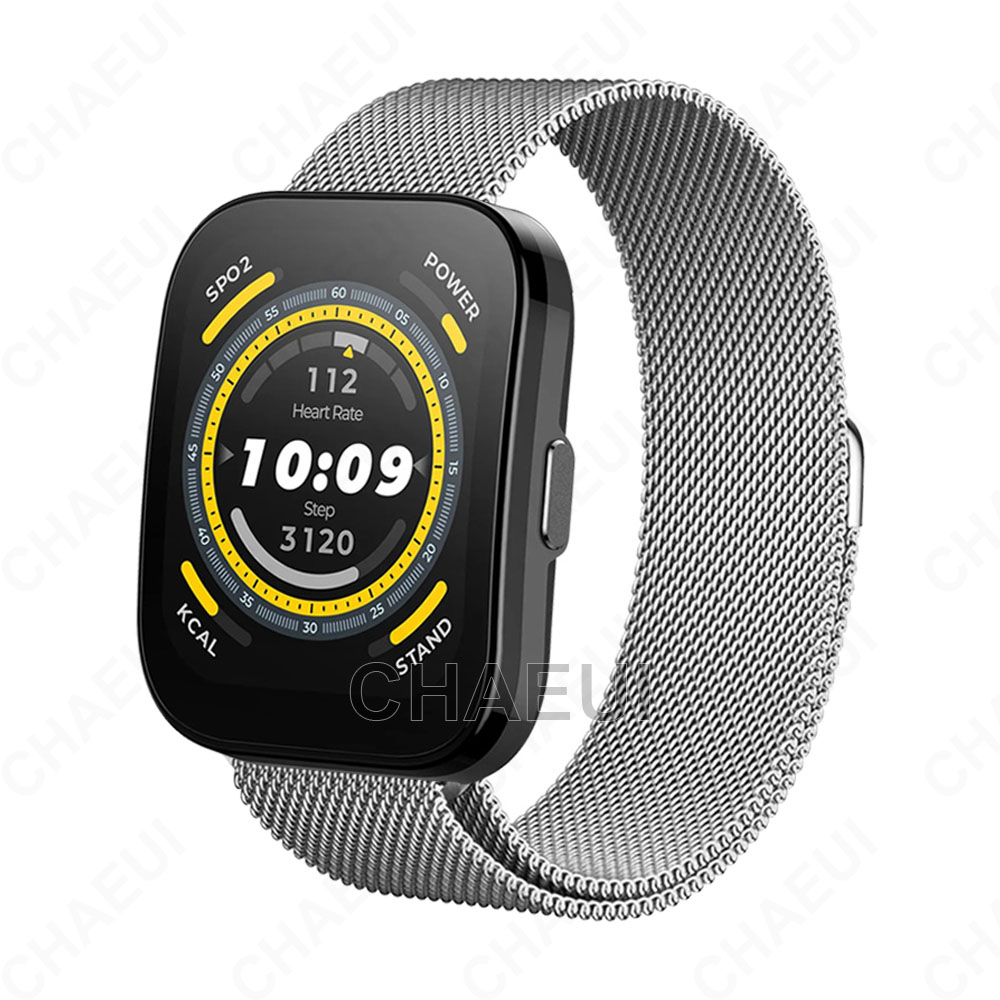 Dây Đeo Inox Cho Đồng Hồ Thông Minh Huami Amazfit Bip 5 3 U Pro S / GTS 4 Mini 3 2 / GTR Mini