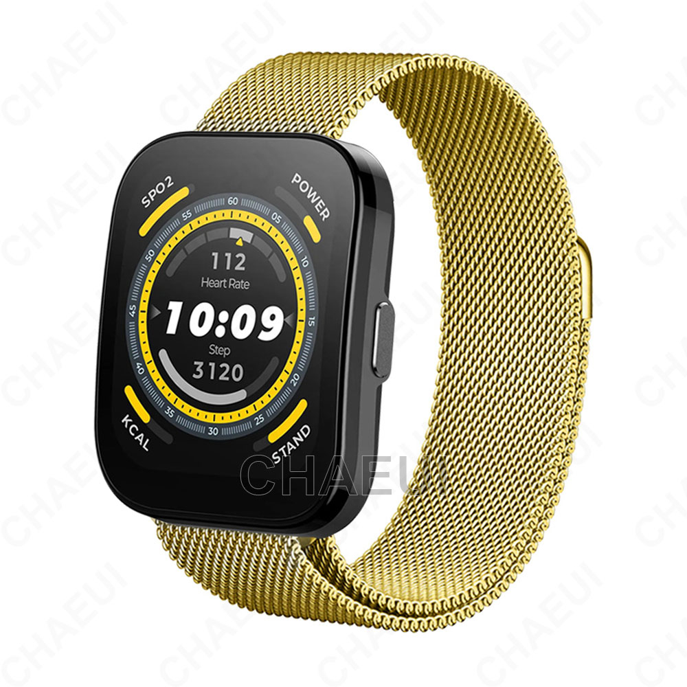 Dây Đeo Inox Cho Đồng Hồ Thông Minh Huami Amazfit Bip 5 3 U Pro S / GTS 4 Mini 3 2 / GTR Mini