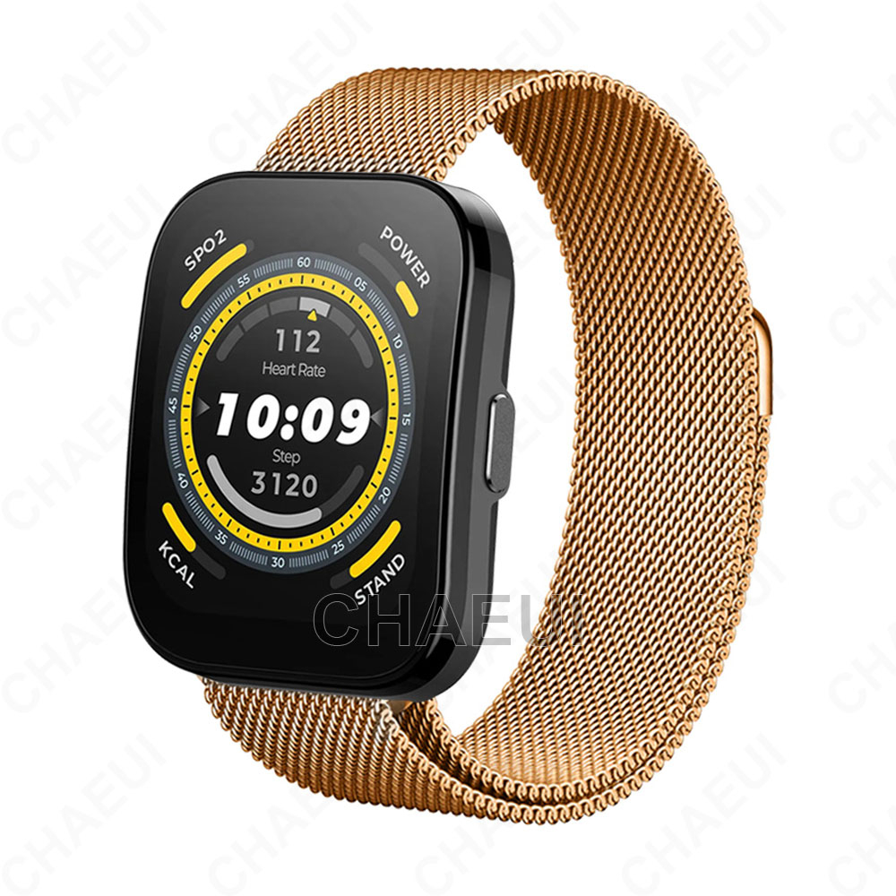 Dây Đeo Inox Cho Đồng Hồ Thông Minh Huami Amazfit Bip 5 3 U Pro S / GTS 4 Mini 3 2 / GTR Mini