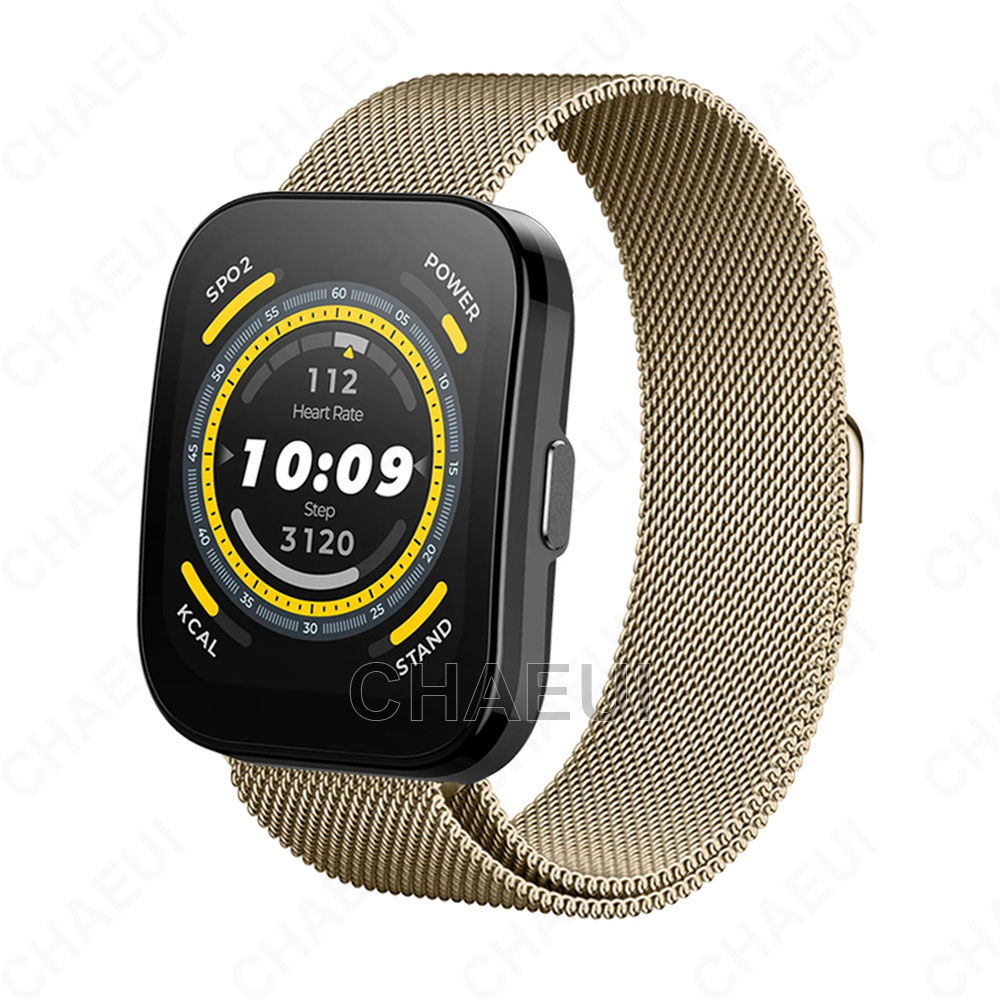 Dây Đeo Inox Cho Đồng Hồ Thông Minh Huami Amazfit Bip 5 3 U Pro S / GTS 4 Mini 3 2 / GTR Mini