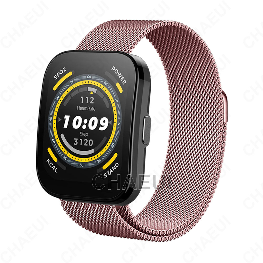 Dây Đeo Inox Cho Đồng Hồ Thông Minh Huami Amazfit Bip 5 3 U Pro S / GTS 4 Mini 3 2 / GTR Mini