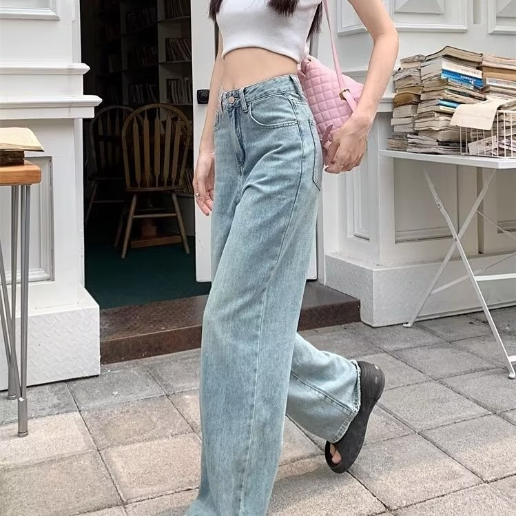 Porozi Quần Dài Lưng Cao Dáng Rộng Thời Trang Cho Nữ