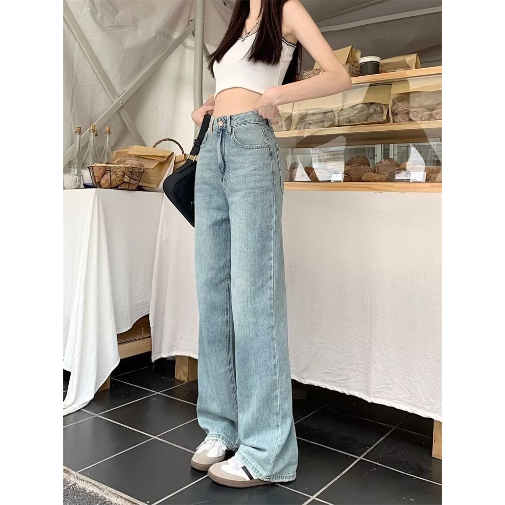 Porozi Quần Dài Lưng Cao Dáng Rộng Thời Trang Cho Nữ
