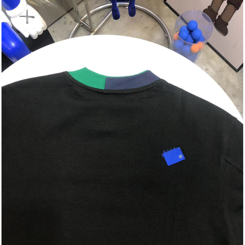 Áo Thun Tay Dài Cổ Tròn Hai Lớp Màu Sắc Tương Phản In Chữ Phong Cách Đường Phố Thời Trang Mùa Thu Cho Nam Và Nữ