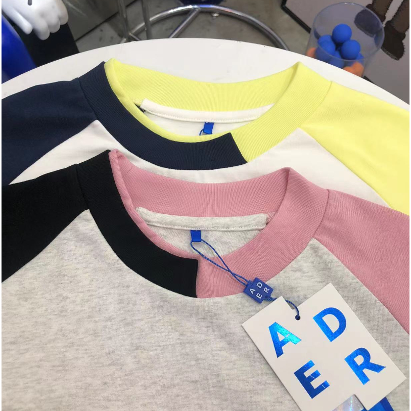Áo Thun Tay Dài Cổ Tròn Hai Lớp Màu Sắc Tương Phản In Chữ Phong Cách Đường Phố Thời Trang Mùa Thu Cho Nam Và Nữ