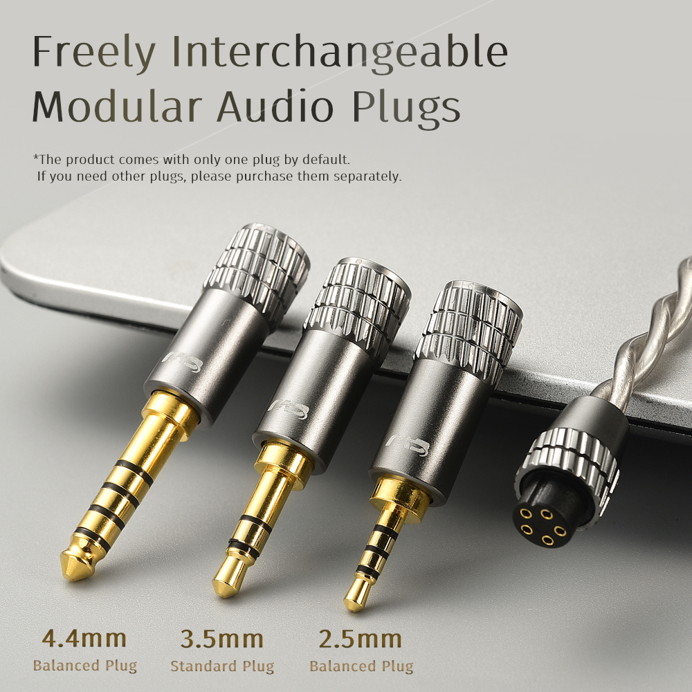 Dây Cáp Nối Nâng Cấp Tai Nghe Mạ Bạc ls200 Kèm mic 2.5 3.5 4.4 type c Cho trn kz konoka