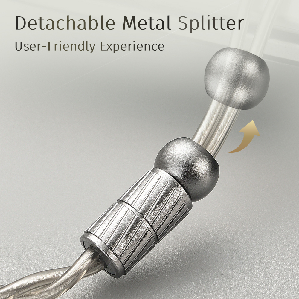 Dây Cáp Nối Nâng Cấp Tai Nghe Mạ Bạc ls200 Kèm mic 2.5 3.5 4.4 type c Cho trn kz konoka