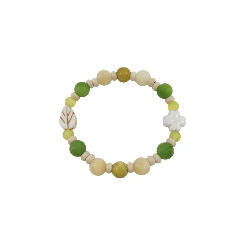 Vòng Tay Hạt Gốm Sứ Màu macaron Thiết Kế Hình Voi Ngọt Ngào Thời Trang Xuân Hè 2023 Phong Cách Mới 1k