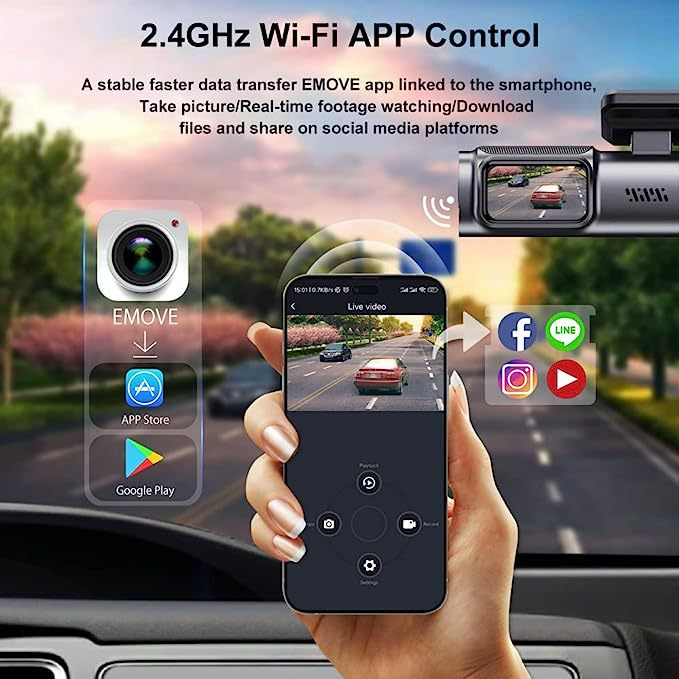 SONY Camera Hành Trình mini 2.5k hd 1080p dvr 6 Lớp Kết Nối wifi Với Thấu Kính Cảm Ứng