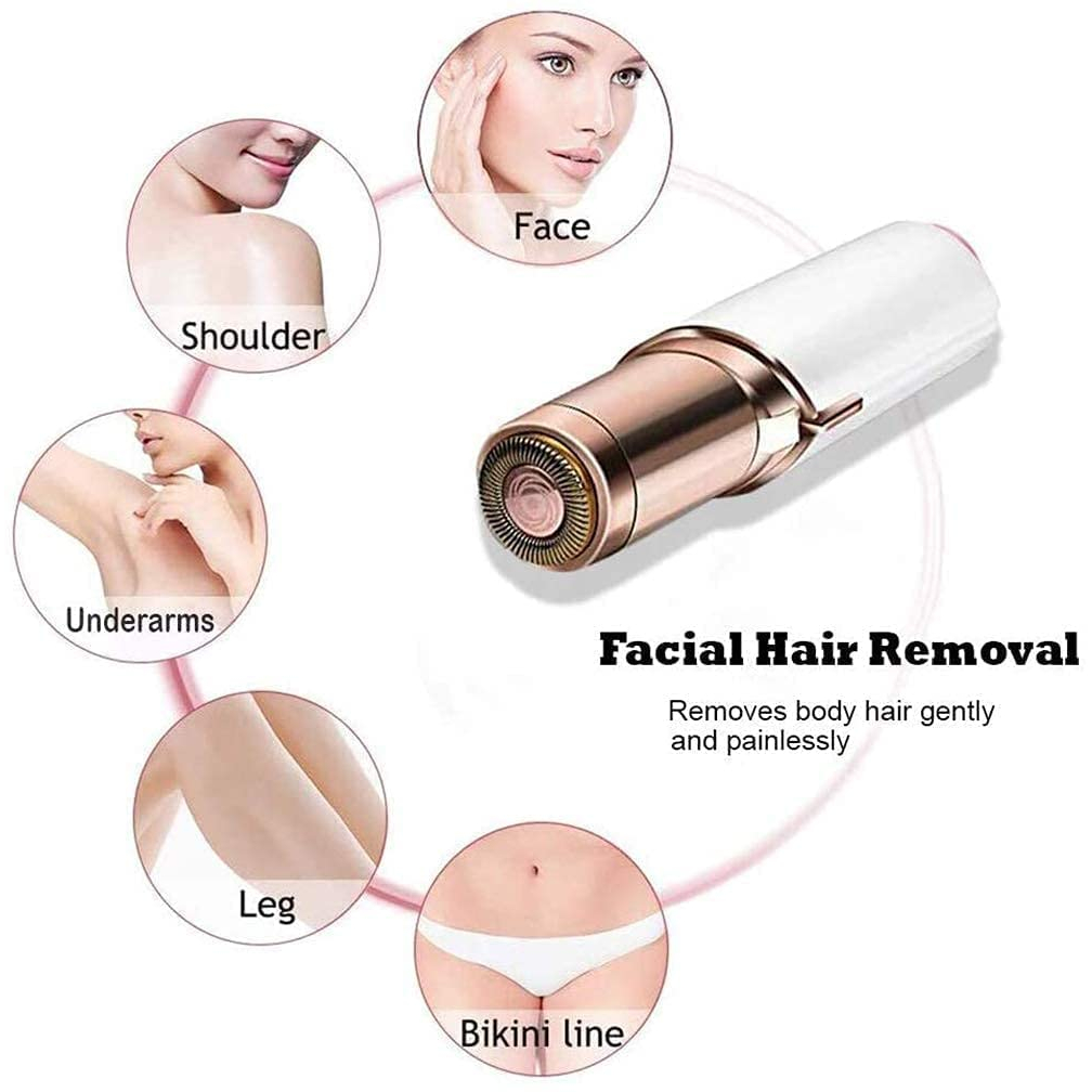 Máy tẩy lông SHIHE có đèn LED công nghệ không đau chống nước cạo sạch lông tơ mặt/ria mép/bikini/ mông cho nữ