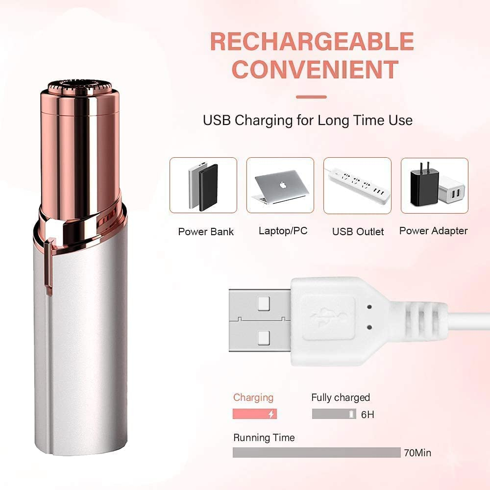 Máy tẩy lông SHIHE có đèn LED công nghệ không đau chống nước cạo sạch lông tơ mặt/ria mép/bikini/ mông cho nữ