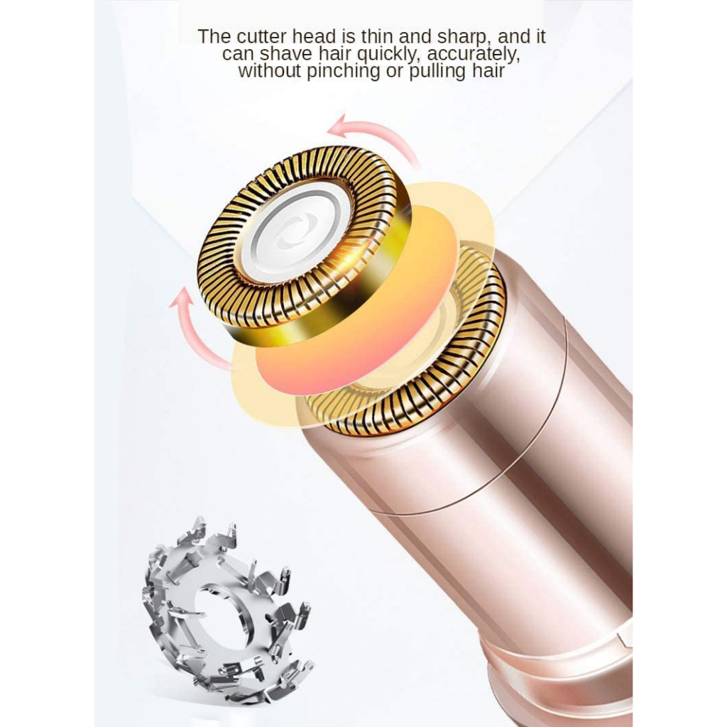 Máy tẩy lông SHIHE có đèn LED công nghệ không đau chống nước cạo sạch lông tơ mặt/ria mép/bikini/ mông cho nữ