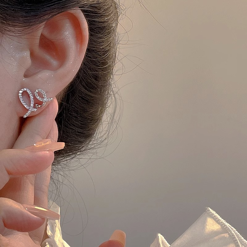 Khuyên Tai Bạc Hình Cuộn Sóng Biển Đính Đá Kim Cương Toàn Diện Thời Trang Hàn Quốc Làm Quà Sinh Nhật
